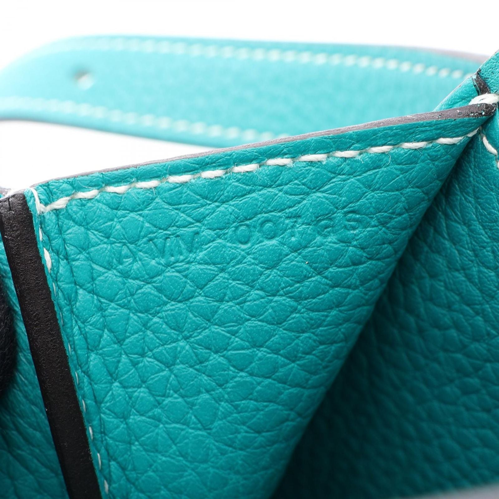 Hermes Halzan 31 2-Way Blue Paon Leather Shoulder Bag — view 5