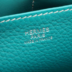 Hermes Halzan 31 2-Way Blue Paon Leather Shoulder Bag — view 4