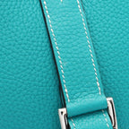 Hermes Halzan 31 2-Way Blue Paon Leather Shoulder Bag — view 6