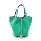 Hermes Picotin Lock PM Vert Comic Blue Frida Leather PM Eclat Handbag
