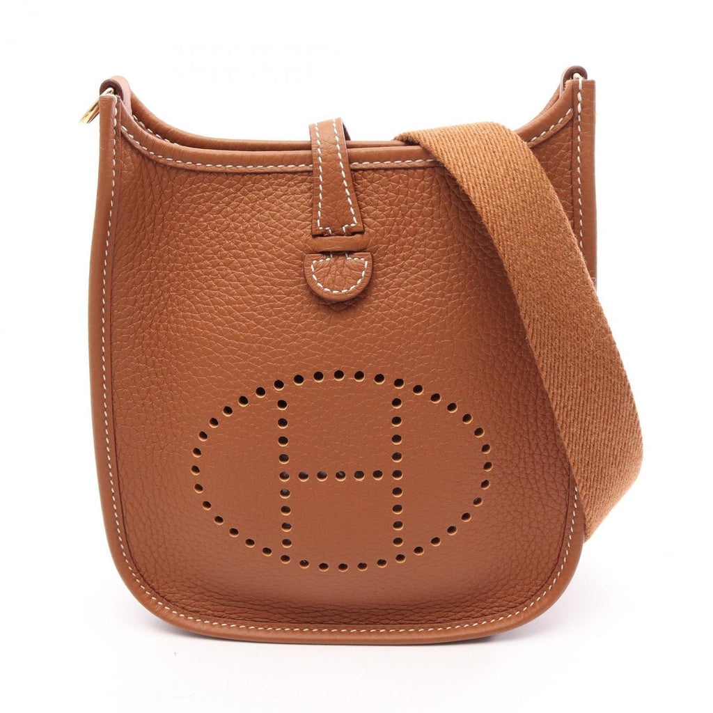 Hermes Shoulder Bag Evelyne Amazon TPM Gold Leather