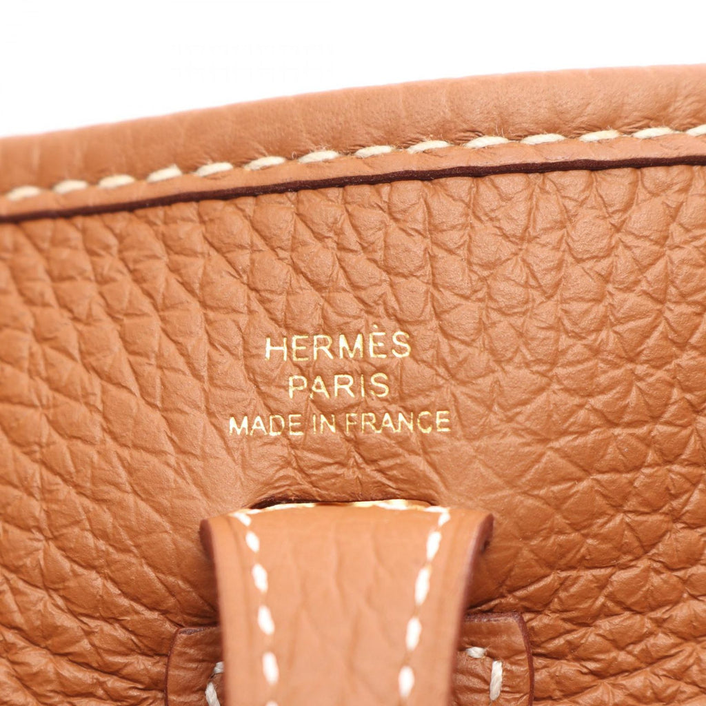 Hermes Shoulder Bag Evelyne Amazon TPM Gold Leather — view 4