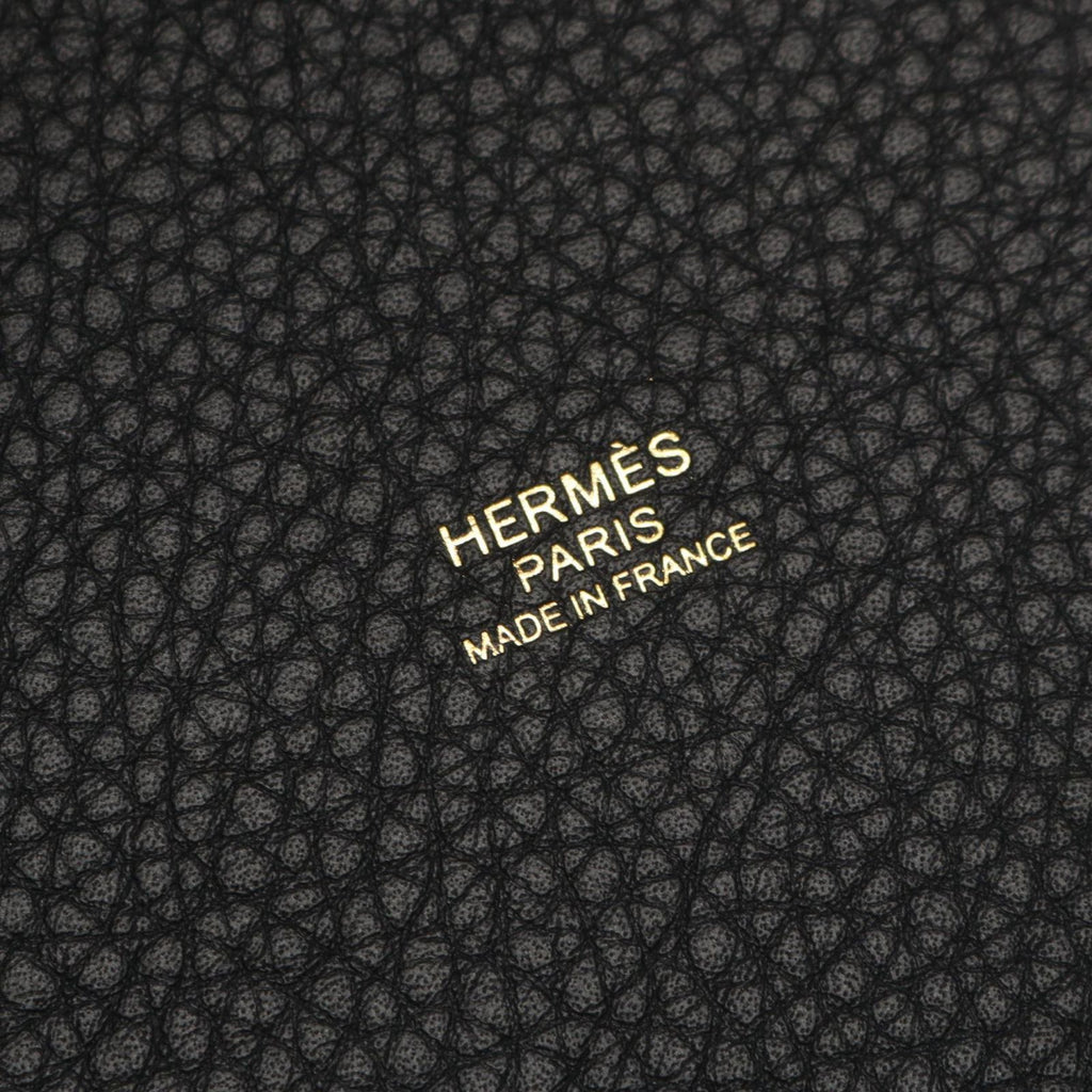 Hermes Picotin Lock PM Black Leather Handbag — view 4