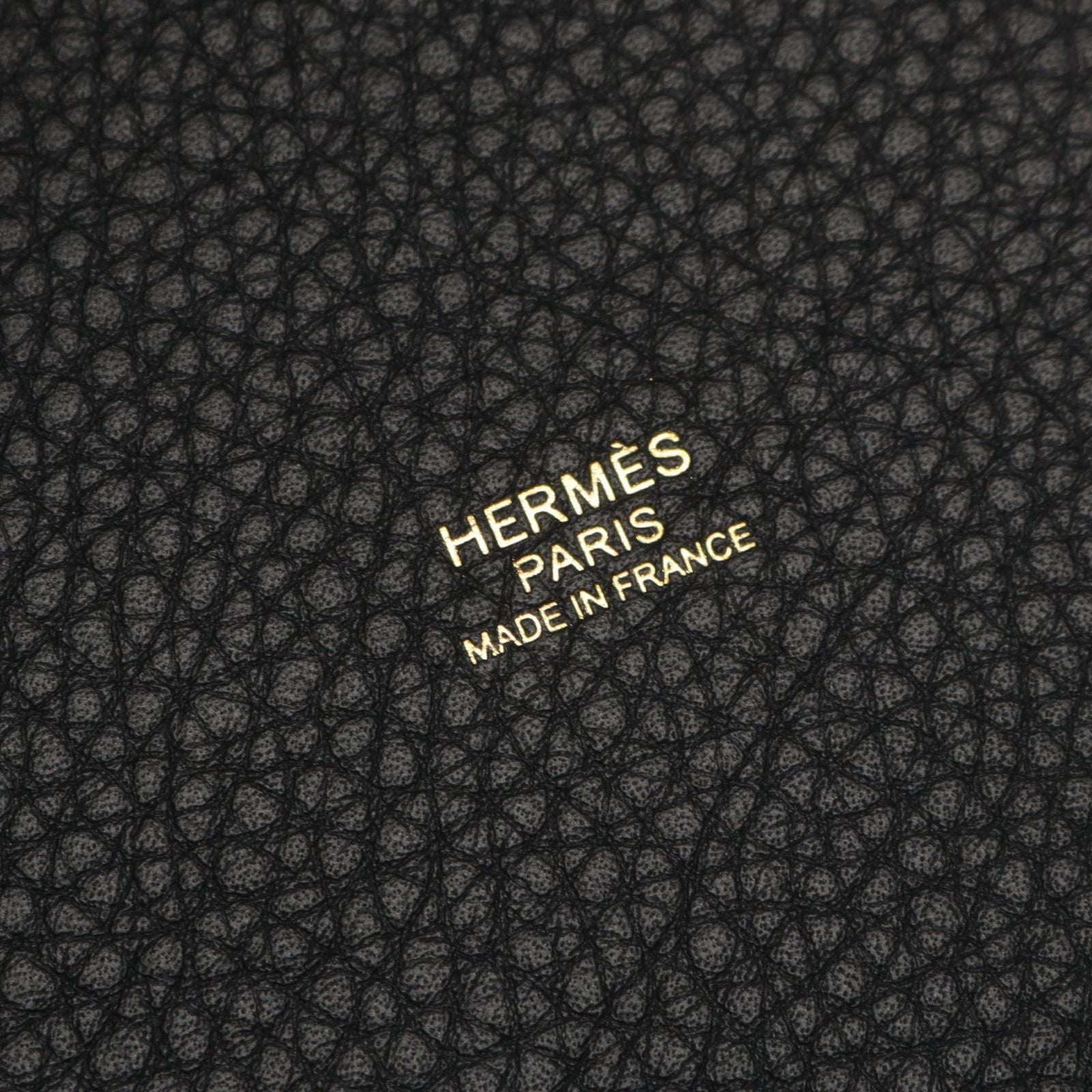 Hermes Picotin Lock PM Black Leather Handbag — view 4
