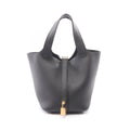 Hermes Picotin Lock PM Black Leather Handbag
