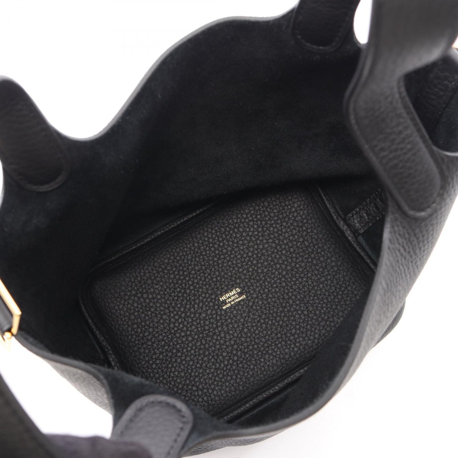 Hermes Picotin Lock PM Black Leather Handbag — view 3