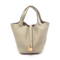 Hermes Picotin Lock PM Sage Leather Handbag
