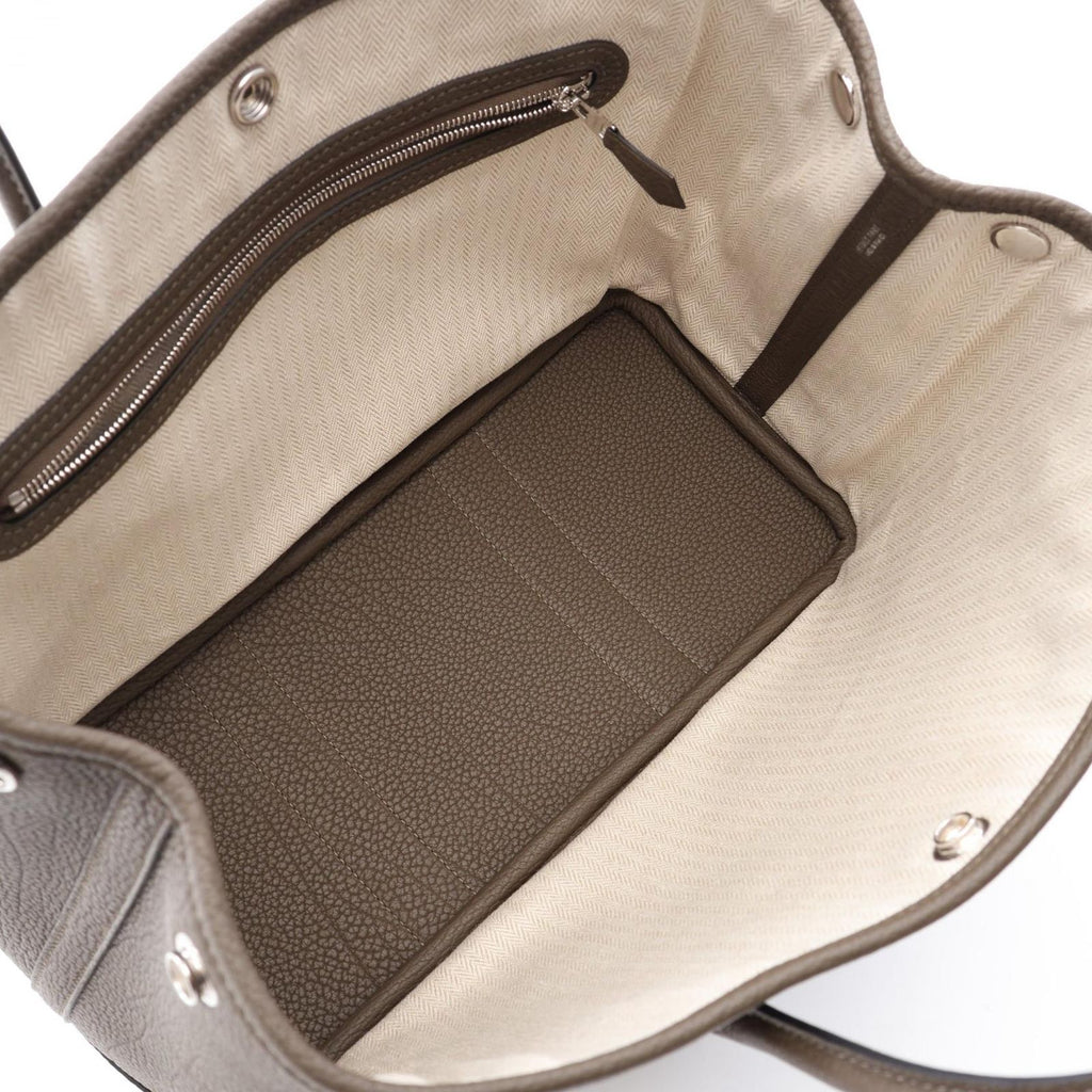 Hermes Tote Bag Garden Party TPM Vert Blanc's Leather — view 3