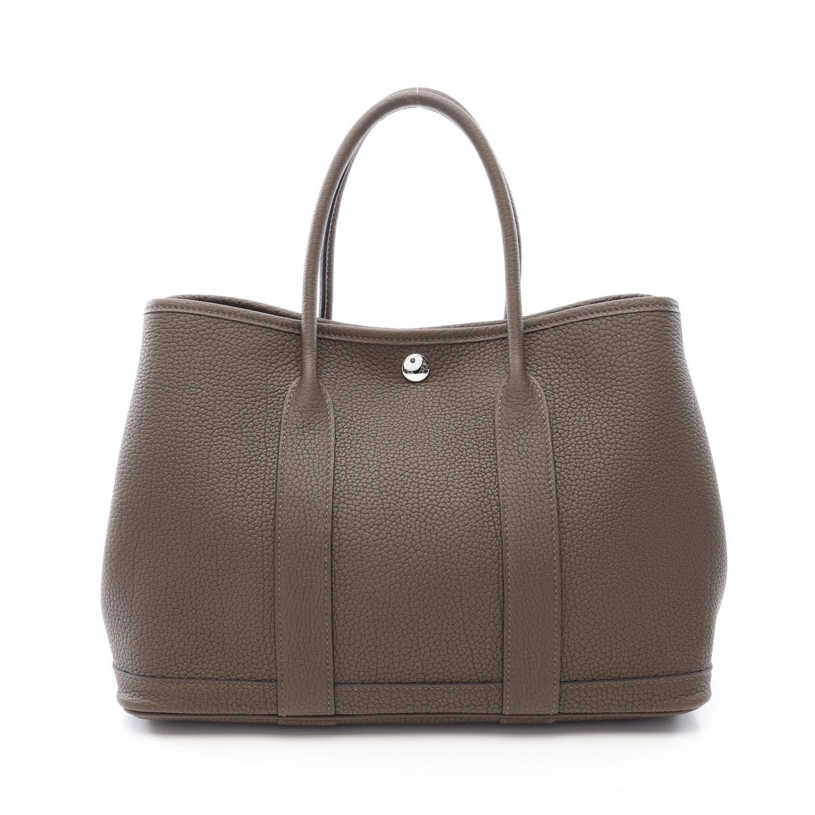 Hermes Tote Bag Garden Party TPM Vert Blanc's Leather