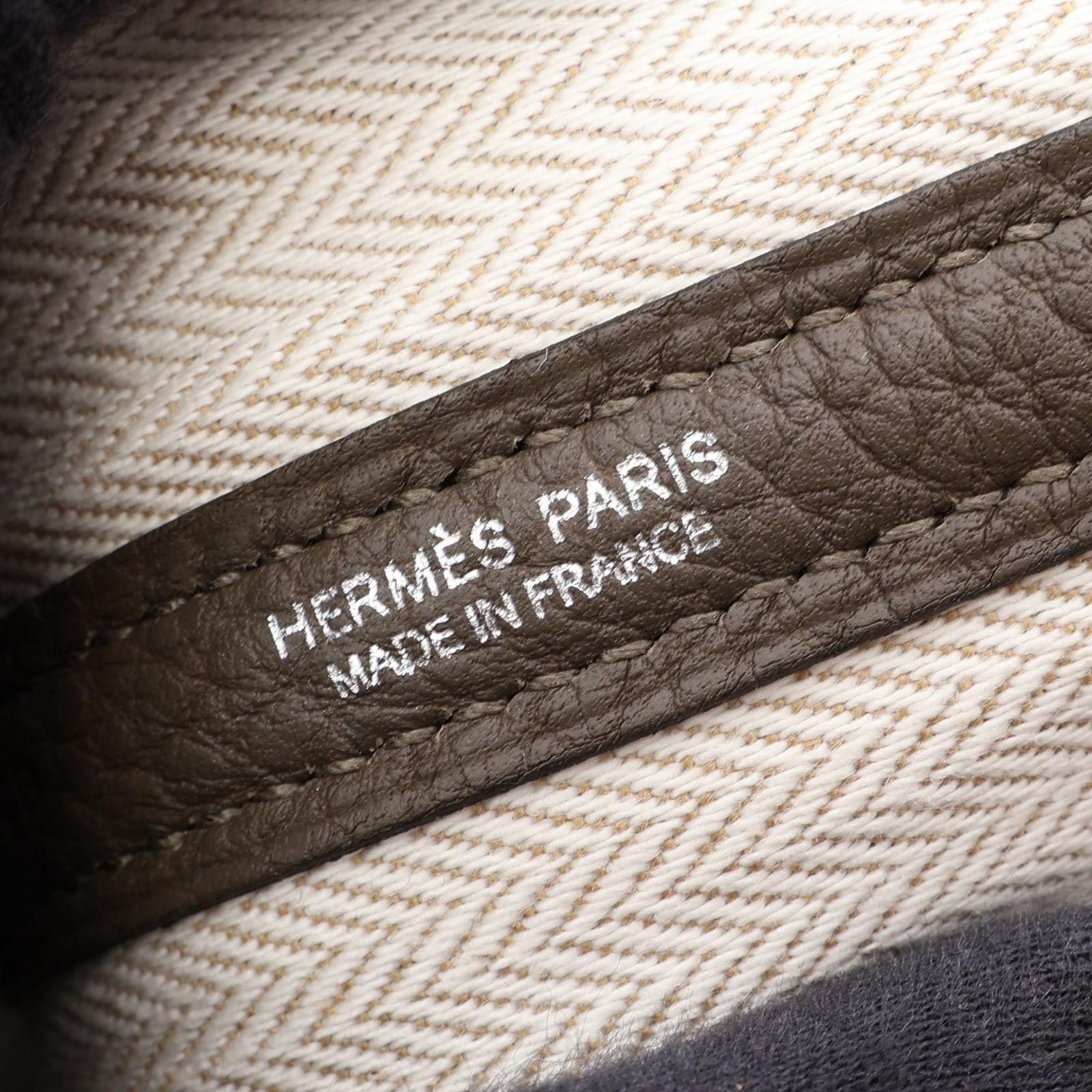 Hermes Tote Bag Garden Party TPM Vert Blanc's Leather — view 4