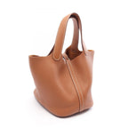 Hermes Picotin Lock PM Gold Leather Handbag — view 2