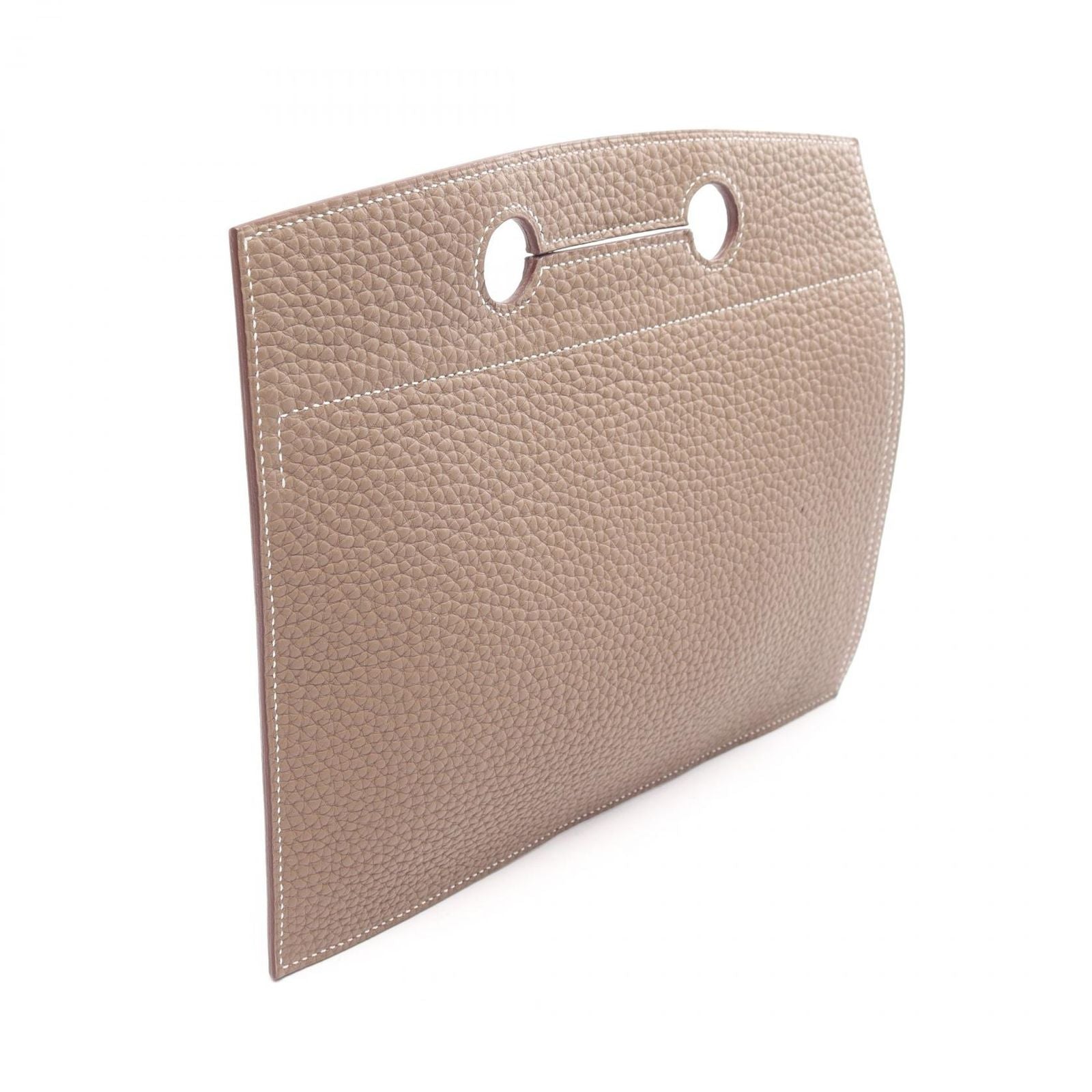 Hermes Pouch Pocket Birkin 25 Etoupe Leather — view 2