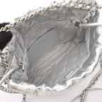 Chanel Shoulder Bag 22 Mini 2-Way Silver Leather 22 Quilted Chain — view 3