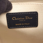 Dior Backpack Oblique Small Ivory Navy Leather — view 4