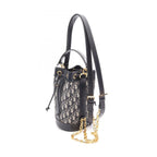 Dior Backpack Oblique Small Ivory Navy Leather — view 2