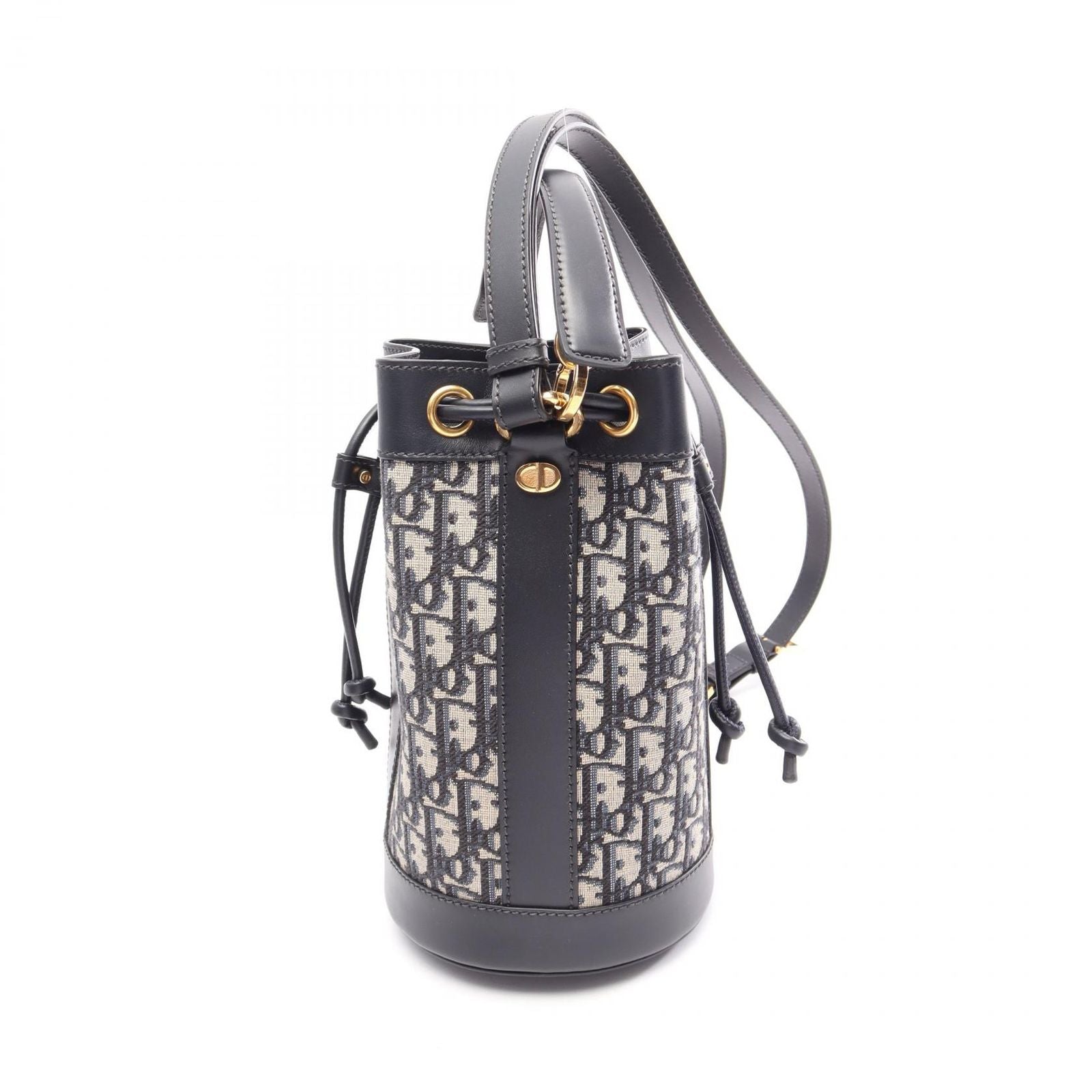 Dior Backpack Oblique Small Ivory Navy Leather