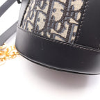 Dior Backpack Oblique Small Ivory Navy Leather — view 5