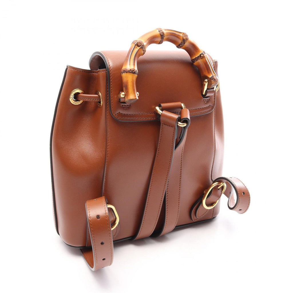 Gucci Backpack Bamboo Brown Leather — view 2