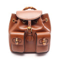 Gucci Backpack Bamboo Brown Leather
