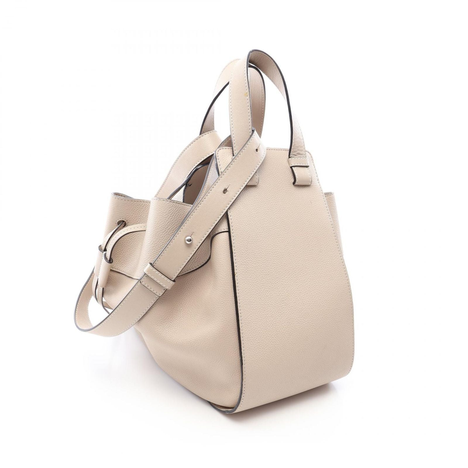 Loewe Handbag Hammock Bag Drawstring 2-Way Beige Leather — view 2