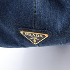 Prada Tote Bag Denim Canapa Blue Black — view 8