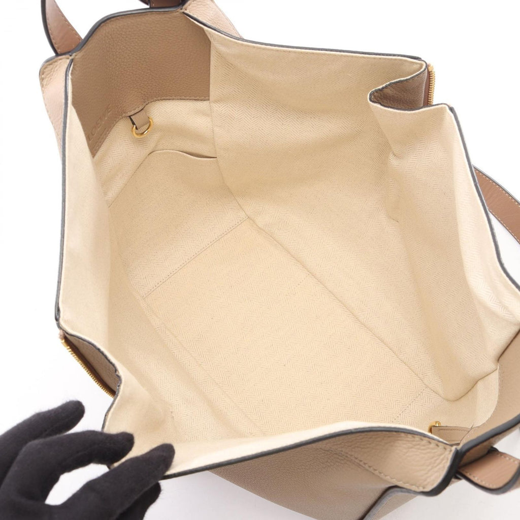 Loewe Handbag Hammock Bag Small 2-Way Beige Leather — view 3