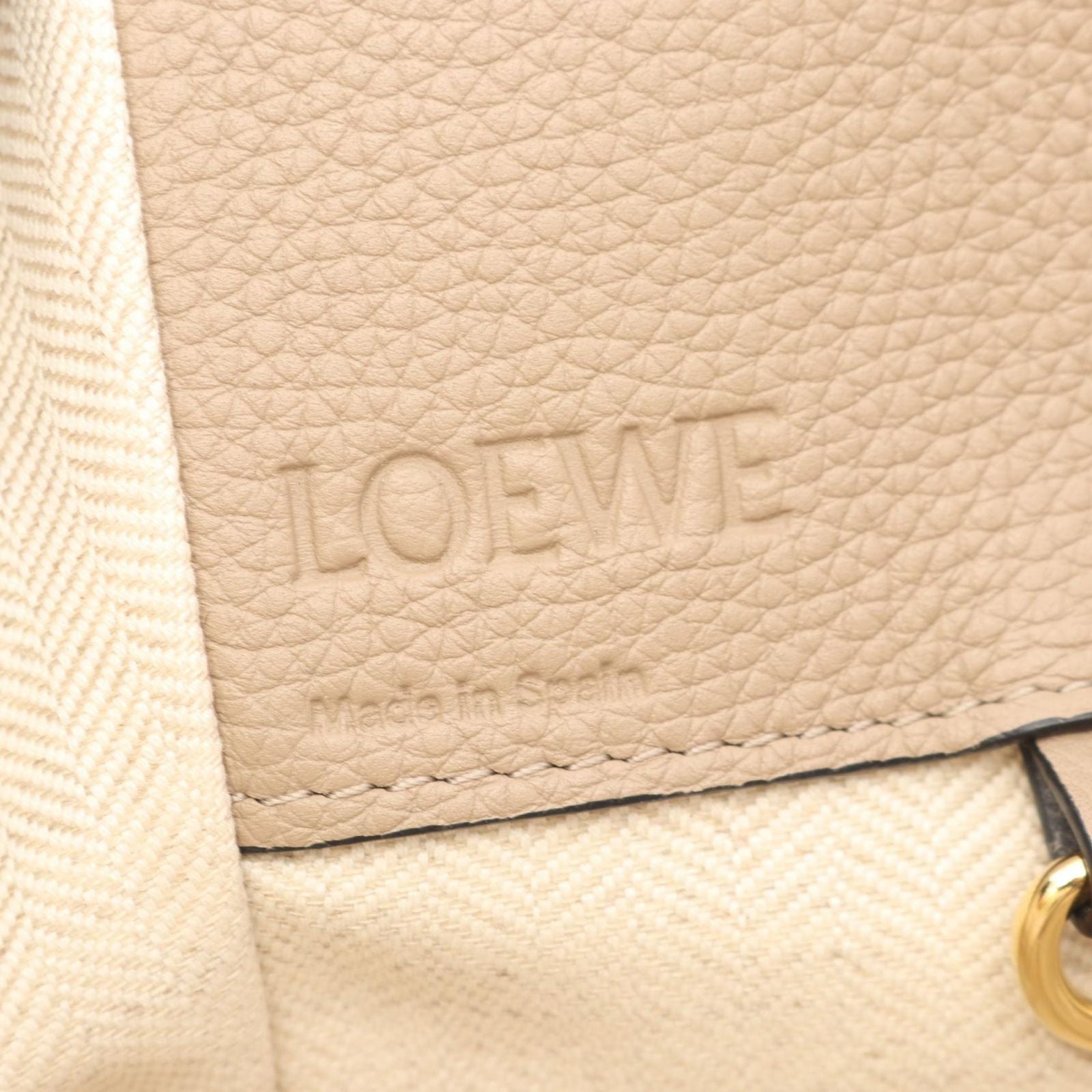 Loewe Handbag Hammock Bag Small 2-Way Beige Leather — view 4