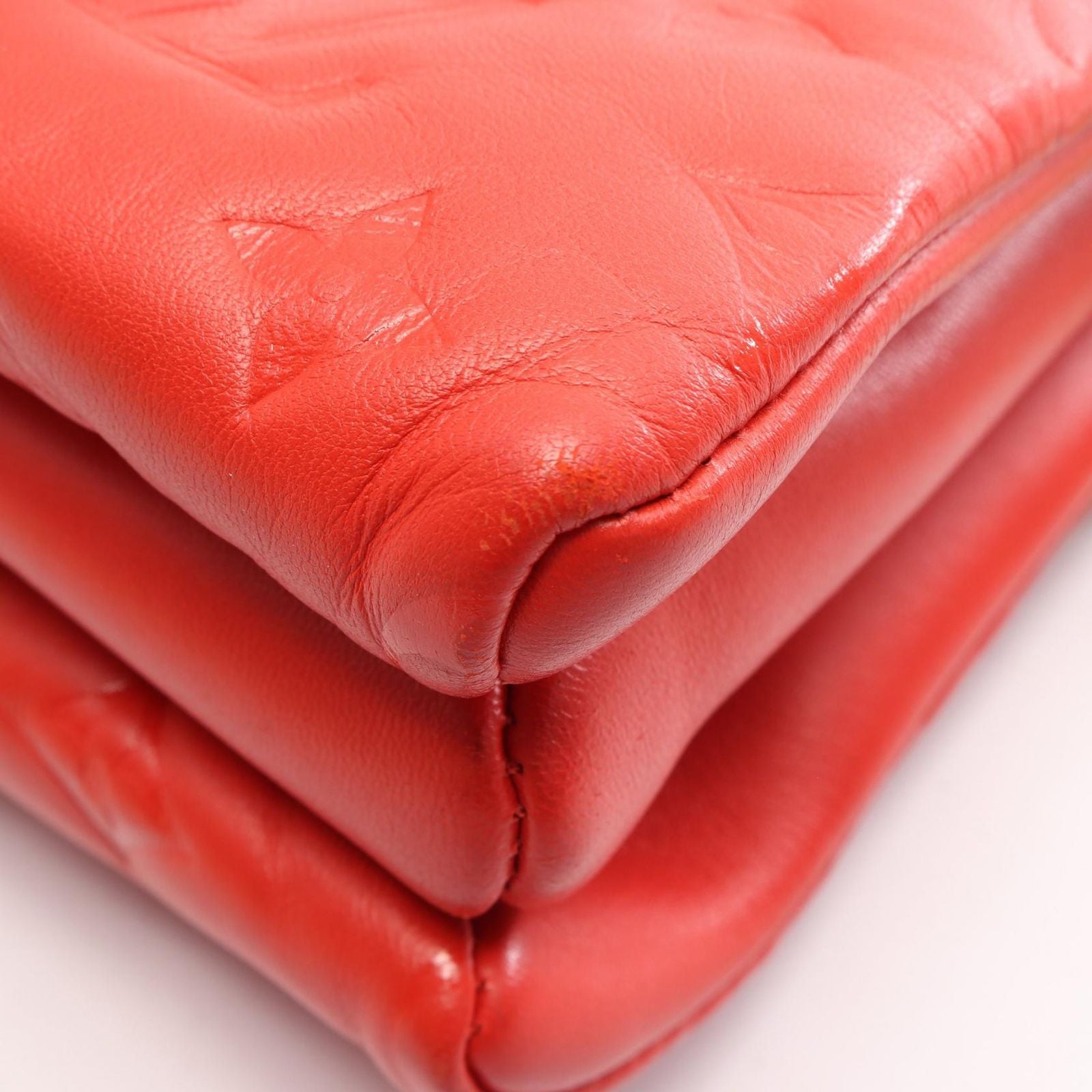 Louis Vuitton Shoulder Bag Coussin PM 2-Way Rouge Leather — view 6