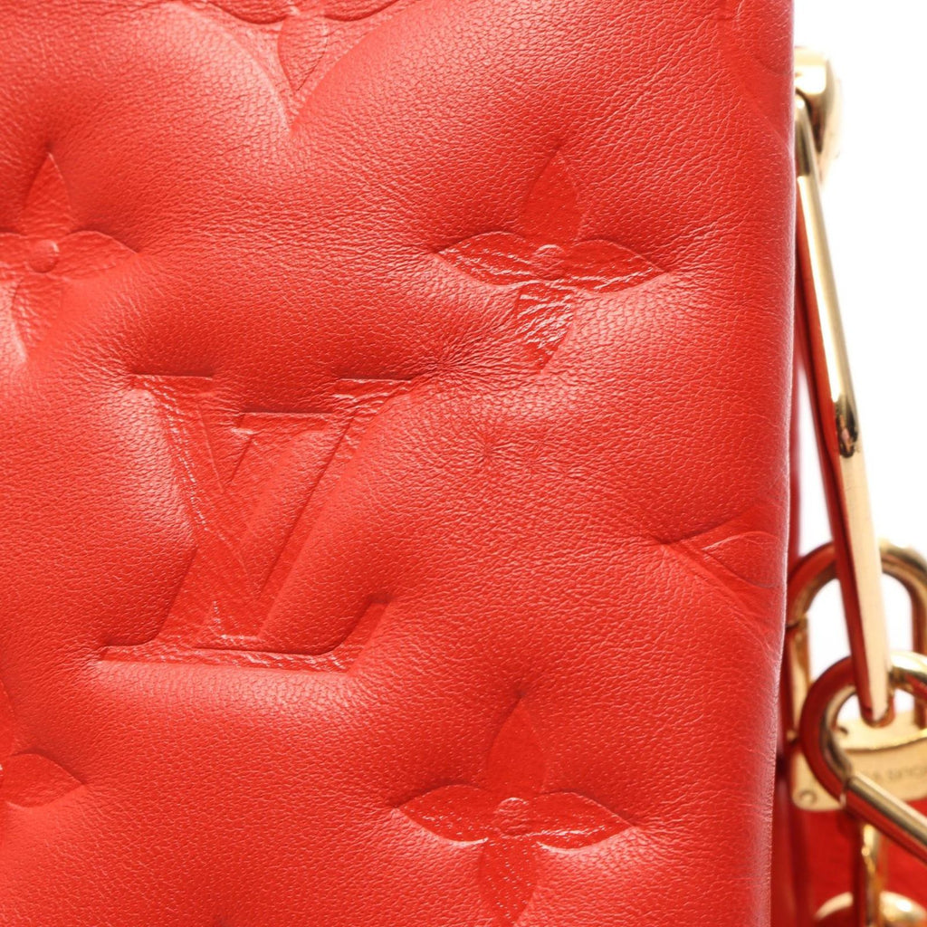 Louis Vuitton Shoulder Bag Coussin PM 2-Way Rouge Leather — view 8