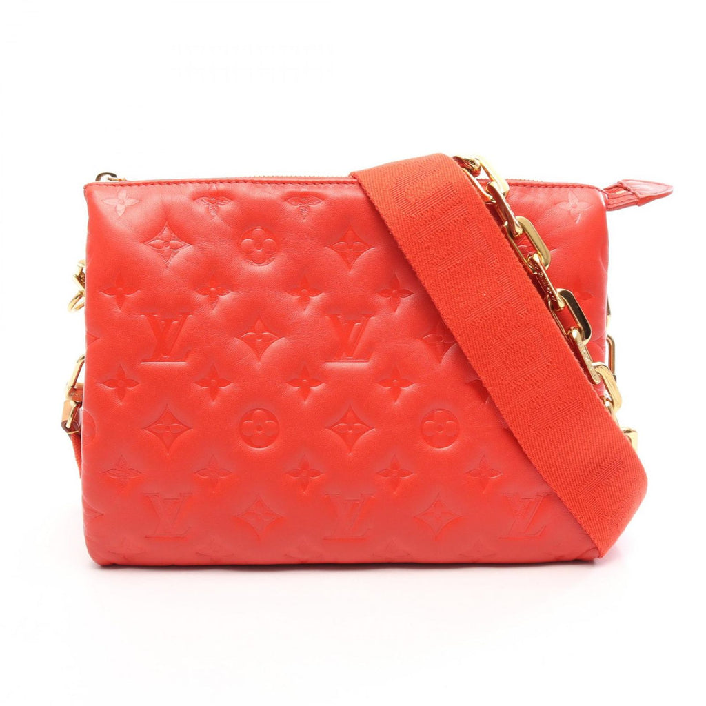 Louis Vuitton Shoulder Bag Coussin PM 2-Way Rouge Leather