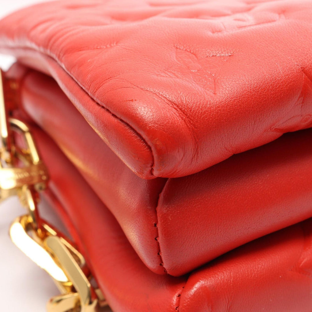 Louis Vuitton Shoulder Bag Coussin PM 2-Way Rouge Leather — view 7
