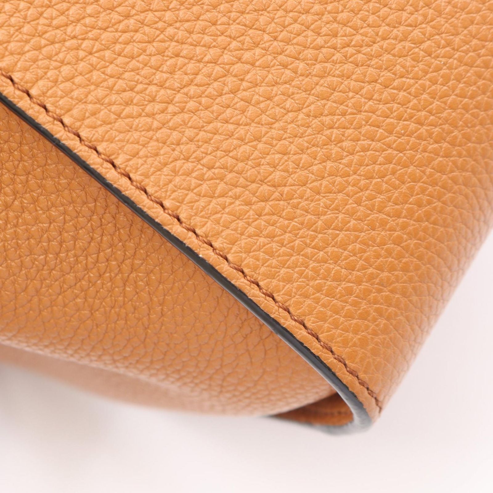 Loewe Hammock Drawstring Bag Mini 2-Way Brown Leather Bag — view 7