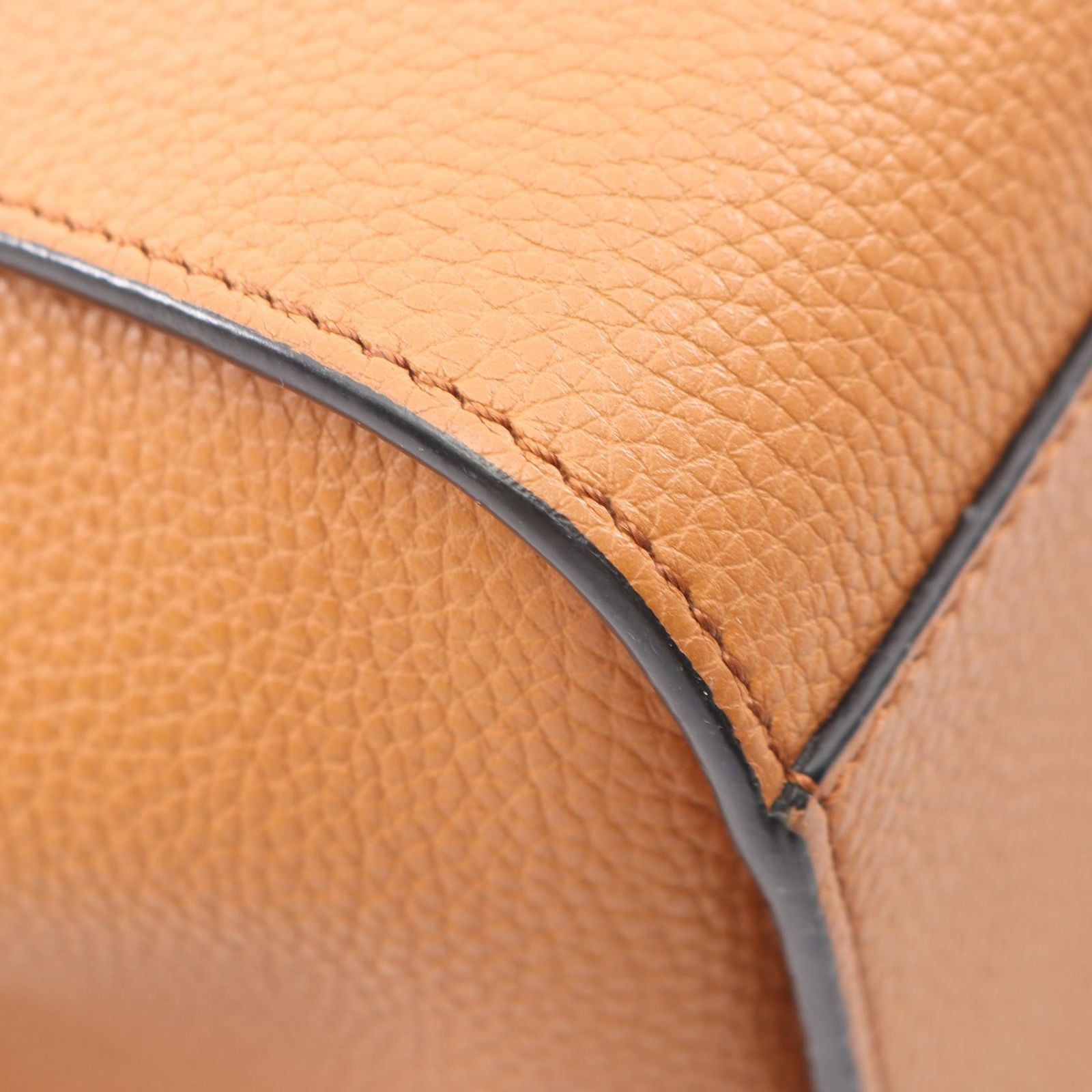 Loewe Hammock Drawstring Bag Mini 2-Way Brown Leather Bag — view 5