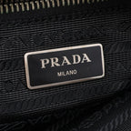 Prada Shoulder Bag Tessuto Black Nylon Leather Triangle Logo — view 4
