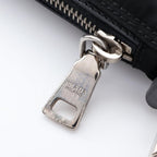 Prada Shoulder Bag Tessuto Black Nylon Leather Triangle Logo — view 7