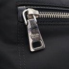 Prada Shoulder Bag Tessuto Black Nylon Leather Triangle Logo — view 6