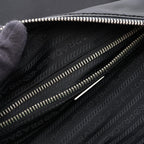 Prada Shoulder Bag Tessuto Black Nylon Leather Triangle Logo — view 8