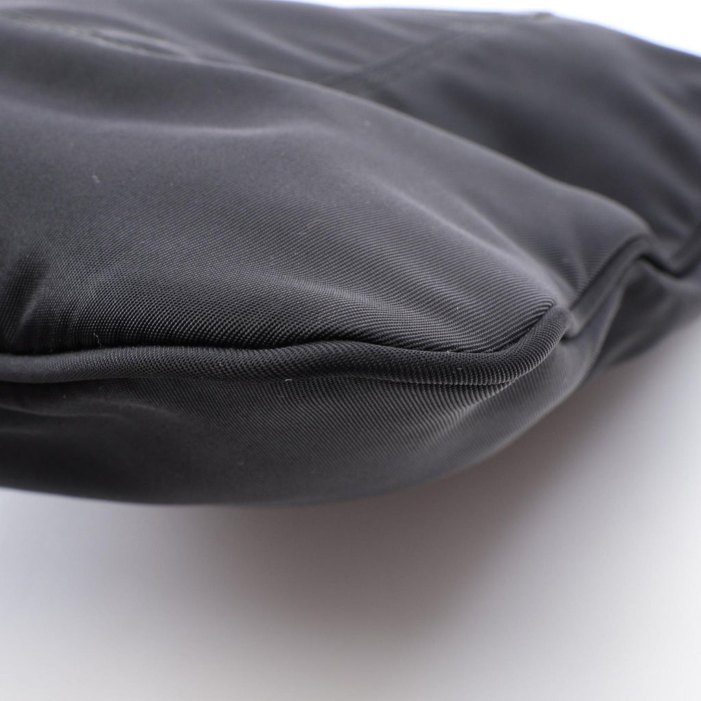 Prada Shoulder Bag Tessuto Black Nylon Leather Triangle Logo — view 5