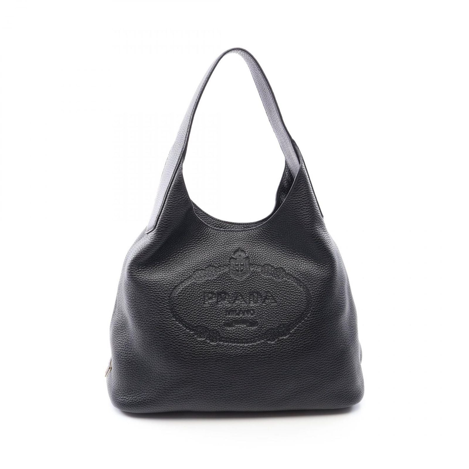 Prada Shoulder Bag Vitello Daino Black Leather Oneshoulder