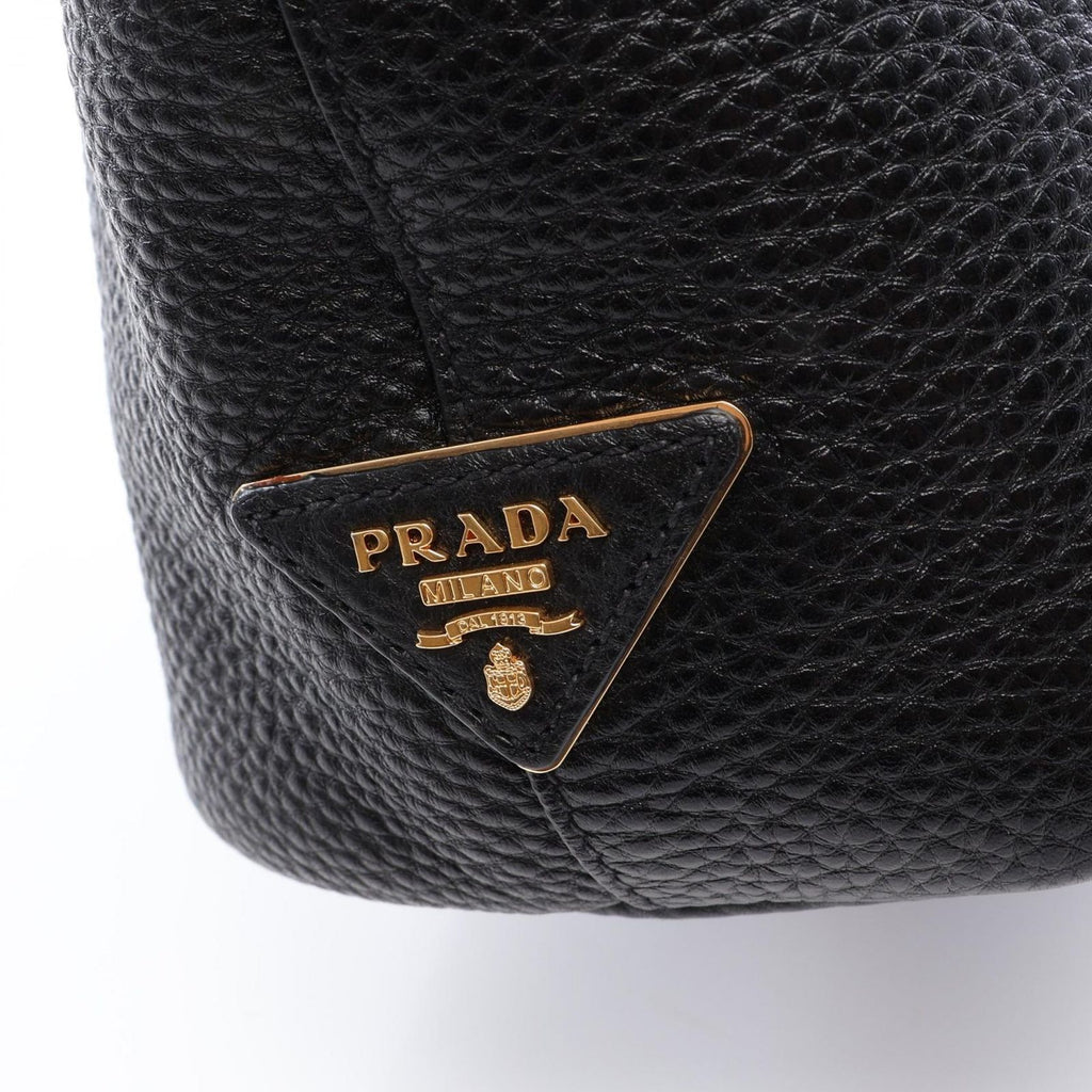 Prada Shoulder Bag Vitello Daino Black Leather Oneshoulder — view 6