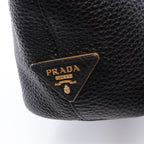 Prada Shoulder Bag Vitello Daino Black Leather Oneshoulder — view 6