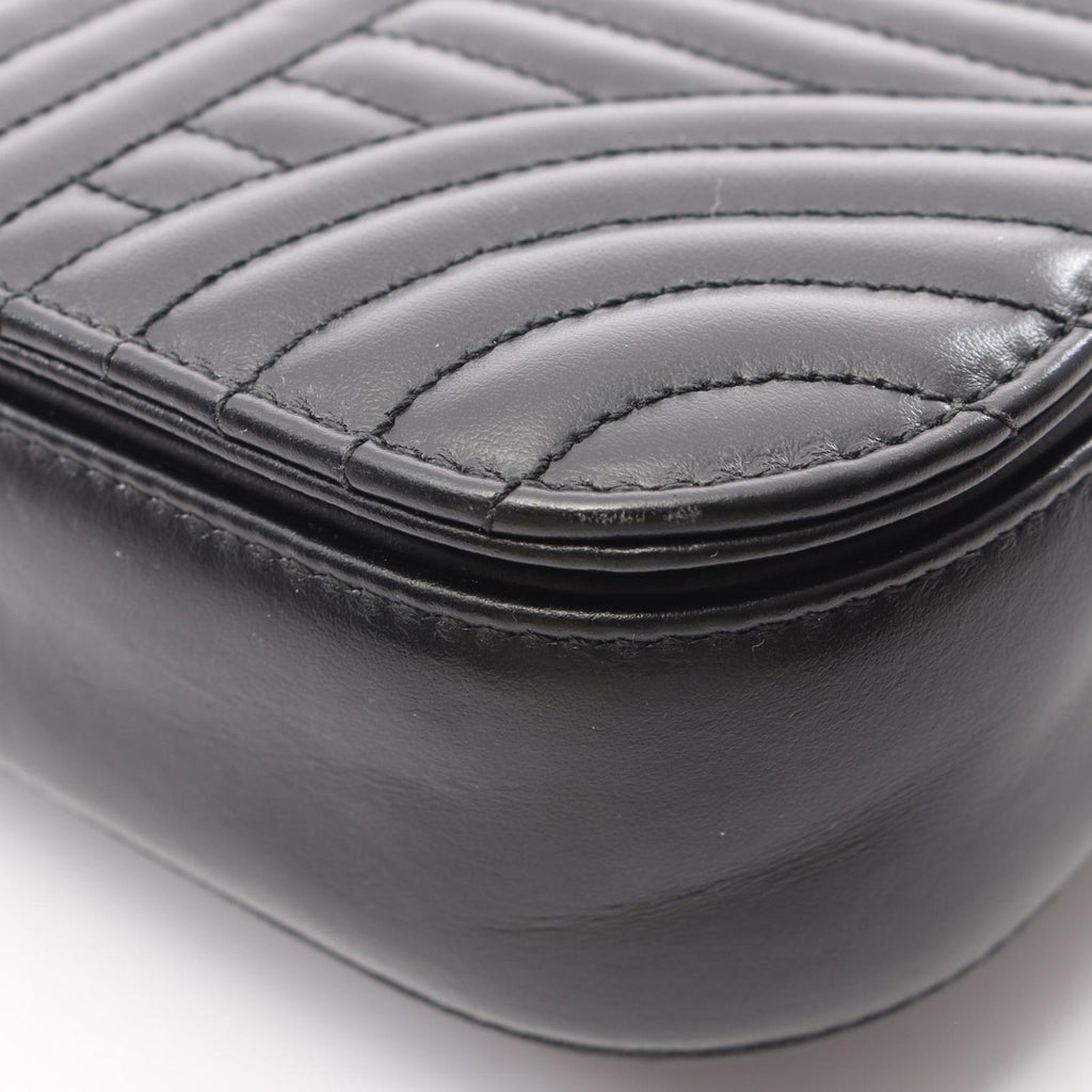 Prada Shoulder Bag Diagram Black Leather Chain — view 7