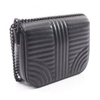 Prada Shoulder Bag Diagram Black Leather Chain — view 2