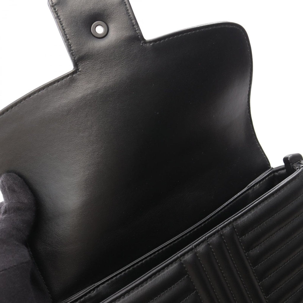 Prada Shoulder Bag Diagram Black Leather Chain — view 5