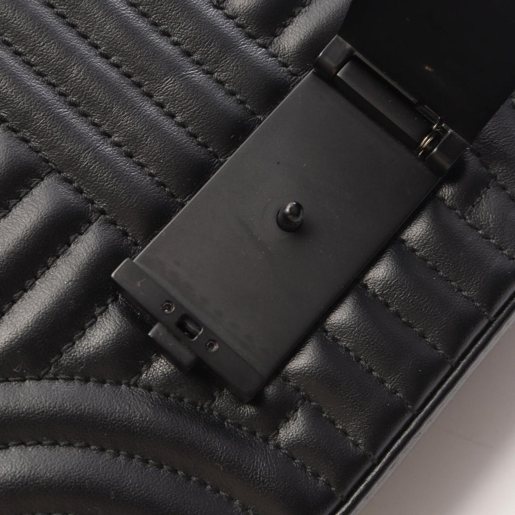 Prada Shoulder Bag Diagram Black Leather Chain — view 6