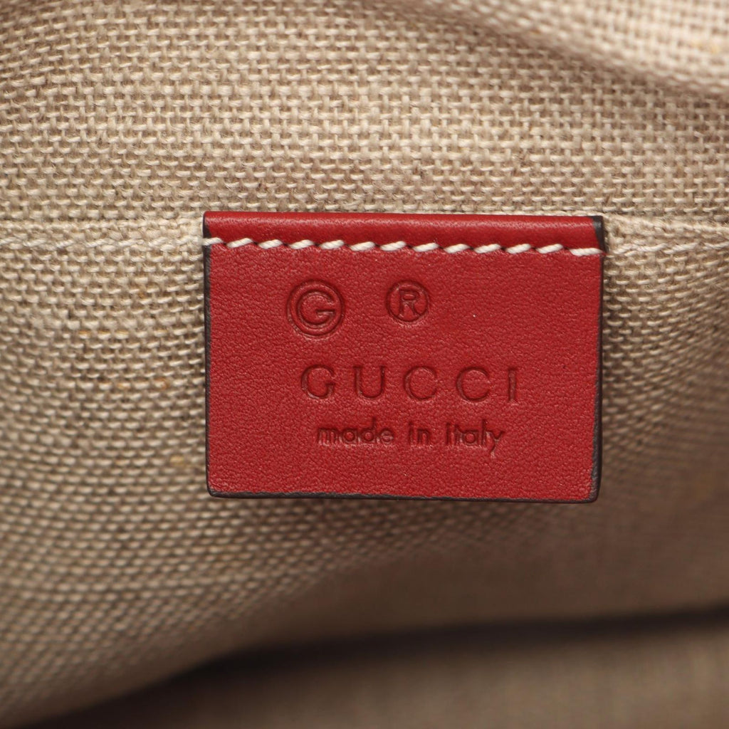 Gucci Shoulder Bag Bree Micro Guccissima Red Leather — view 4
