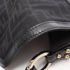 Fendi Shoulder Bag Zucca Black Canvas Leather — view 7