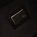 Fendi Shoulder Bag Zucca Black Canvas Leather — view 4