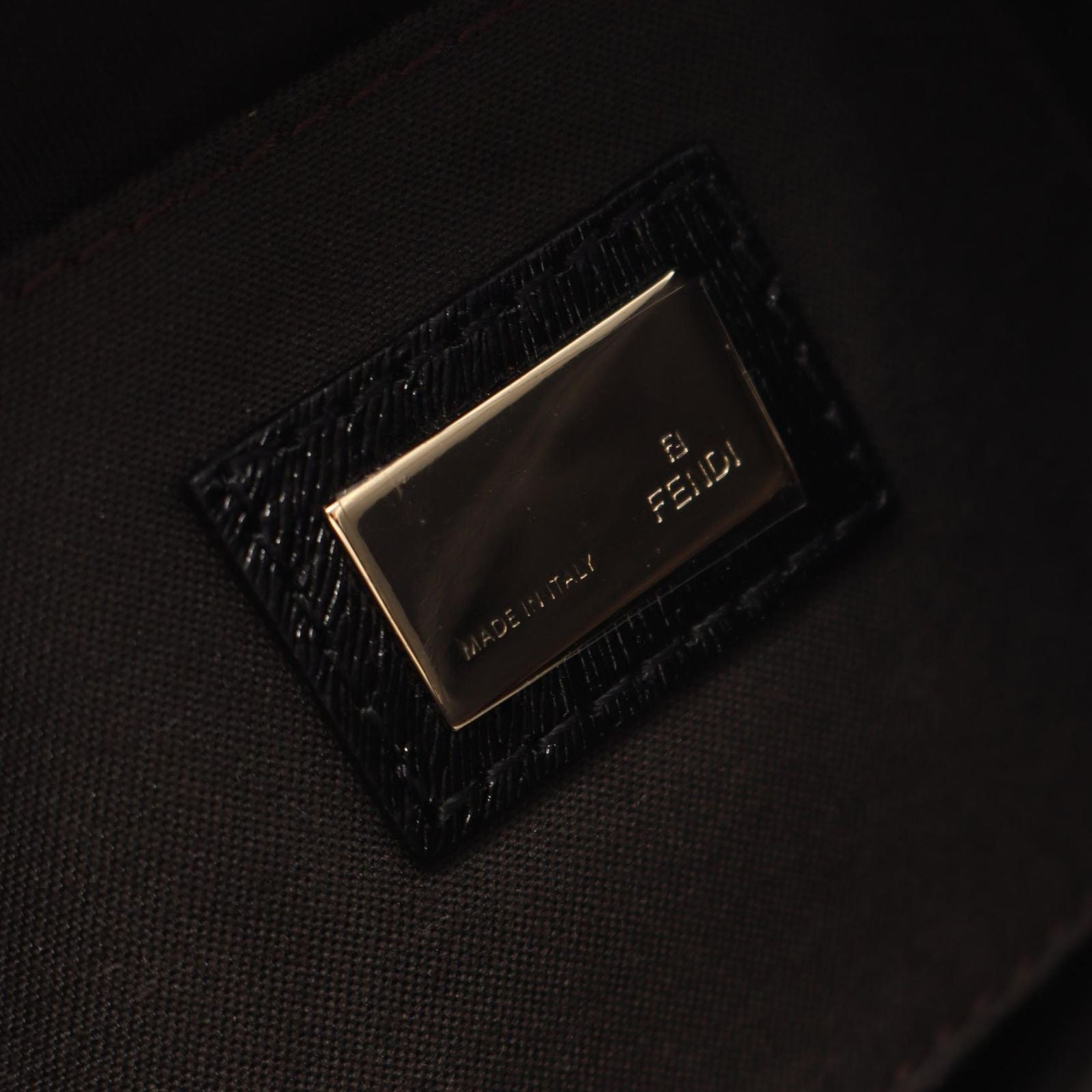 Fendi Shoulder Bag Zucca Black Canvas Leather — view 4