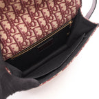 Dior Shoulder Bag 30 Montaigne Bordeaux Ivory Canvas Leather 30 Oblique — view 3